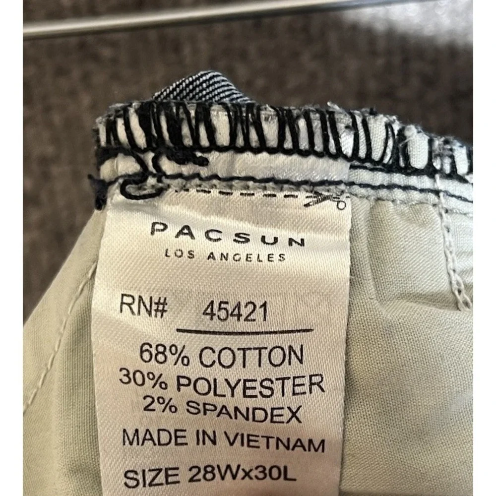 PacSun Stacked Skinny Jeans Mens 28x30 Blue Distressed Stretch Denim 5‎ Pocket